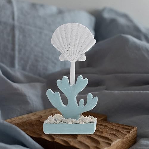 Miniatura 7 de VOSAREA Decoraciones para Salas De Casa Playa Figuras de estilo náutico Resina: Concha Estatua de Caballito de Mar Mesa para el Hogar Decoración del