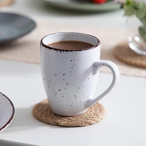 Miniatura 6 de vancasso Moda - Juego de vajilla mate multicolor, vajilla de cerámica de 48 piezas, vajilla de cerámica con plato de cena, plato de postre, cuenco y