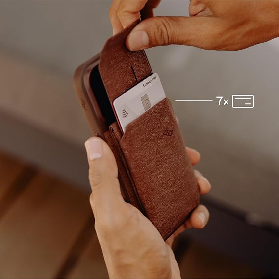 Peak Design Mobile Stand Wallet, Charcoal, Slim Profile, On-Demand Stand, Weatherproof Nylon Fabric, Connects to Mobile Cases, MagSafe Compatible, for iPhone, Samsung and Google Phones