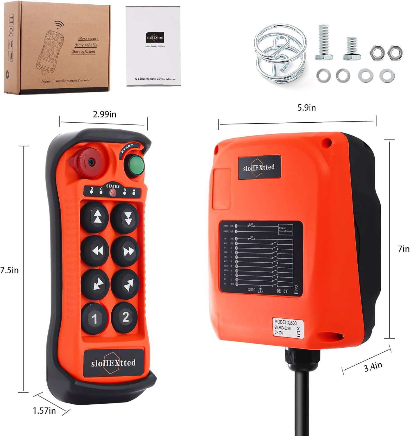Q800 Transmitter and Receiver with wiring diagram