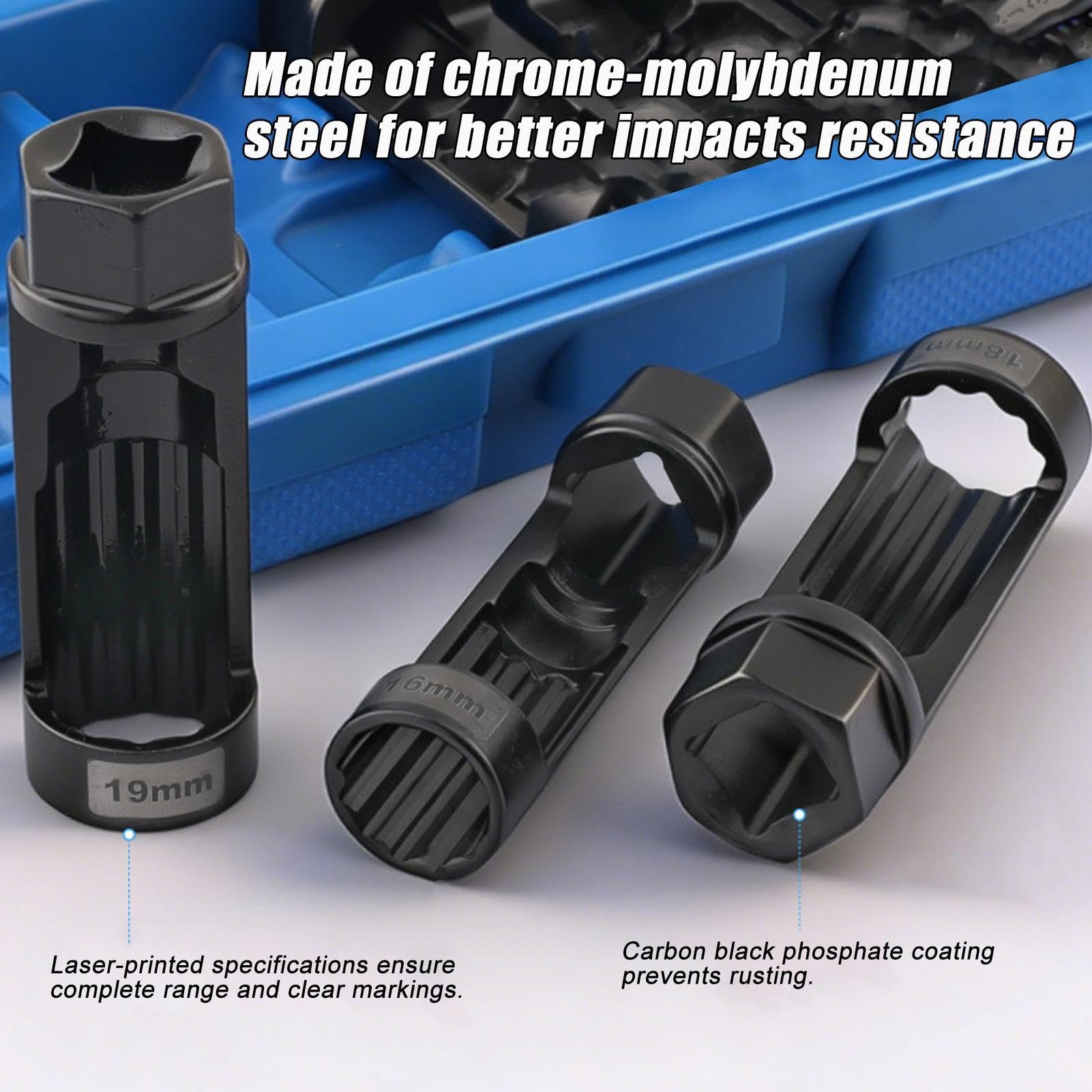 Strut Nut Socket Set – CR-MO 6Pcs 16-24mm 1/2in Drive