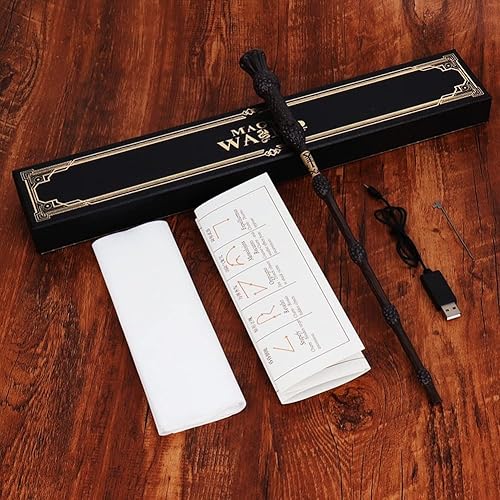 Varita mágica de mago, varita de brujas para cosplay, fiesta de cosplay, accesorios de disfraces de Halloween, 15 pulgadas de longitud, varita de