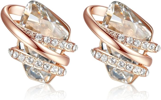 Pendientes Leafael Wishstone con piedras de nacimiento y baño oro rosa