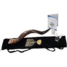 Yaliland Shofar Horn Musical Instrument - Authentic Kosher Kudu Horns from Israel - Includes Bag, Book Guide, Anti-Odor Spray, 3 Cleaning Brushes - Ideal for Religious Ceremonies - 26"-28", Natural