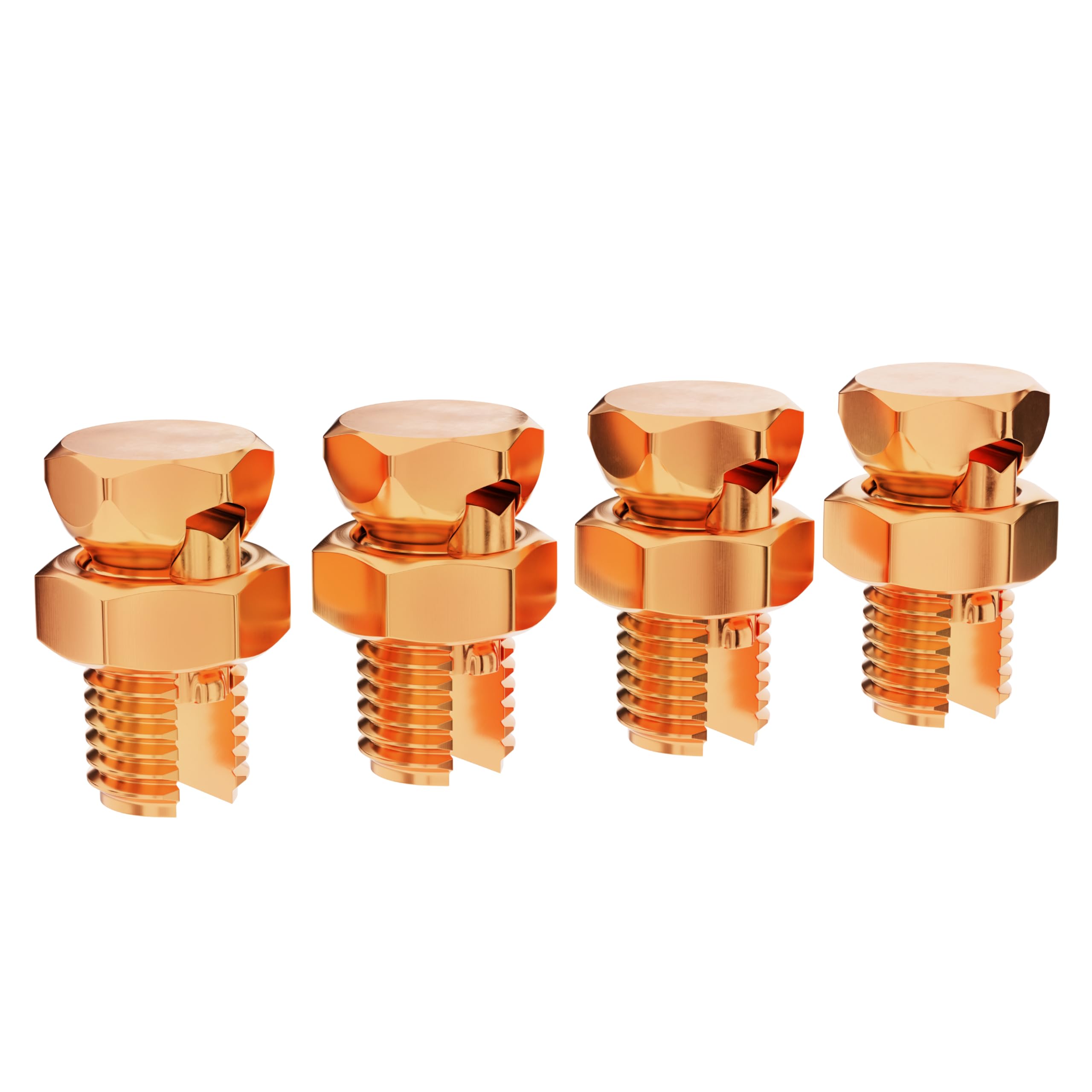 THE CIMPLE CO 4 Pack, Size #6 Copper Split-Bolt Connectors 6 AWG -