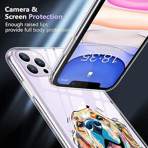 Miniatura 3 de Compatible con iPhone 14 Pro Max, funda para teléfono con diseño de acuarela de perro Golden Retriever, funda de TPU suave a prueba de golpes,