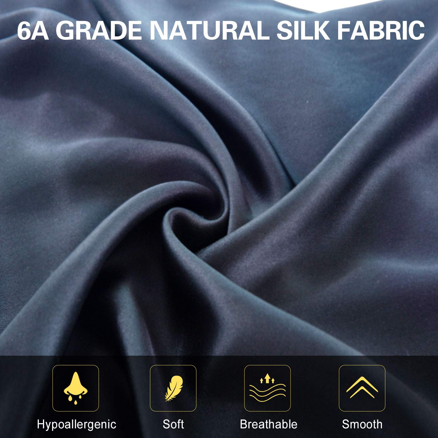 ZIMASILK 100% Mulberry Silk Pillowcase for Hair and Skin Health Both Sides 19 Momme Premium Grade 6A Silk, Soft & Smooth - Image 4