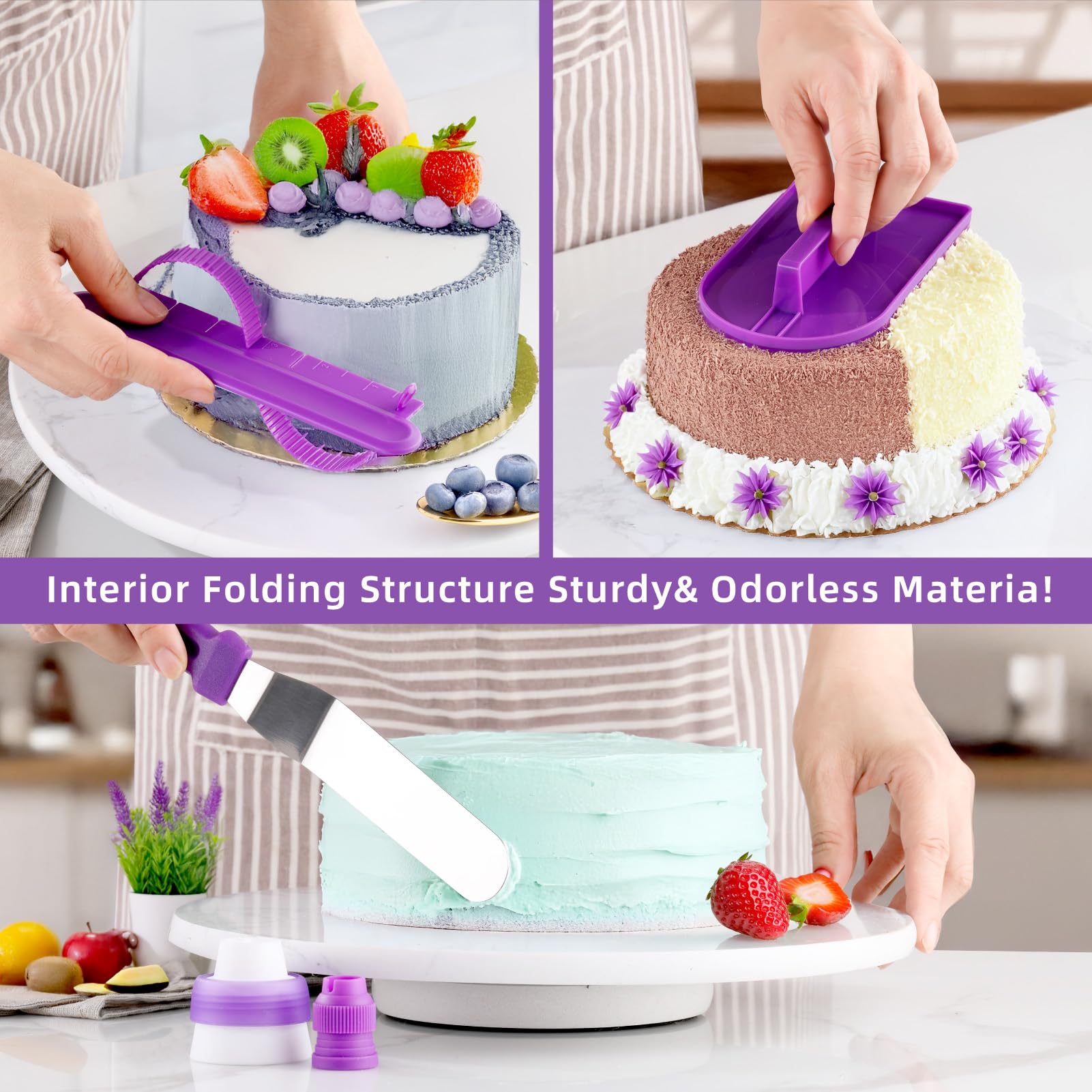 Kit de decoración de pasteles: kit de herramientas de suministros de decoración, 235 piezas de accesorios para hornear, incluye bolsas de pinchos y juego de puntas, juego de puntas de tubería 3