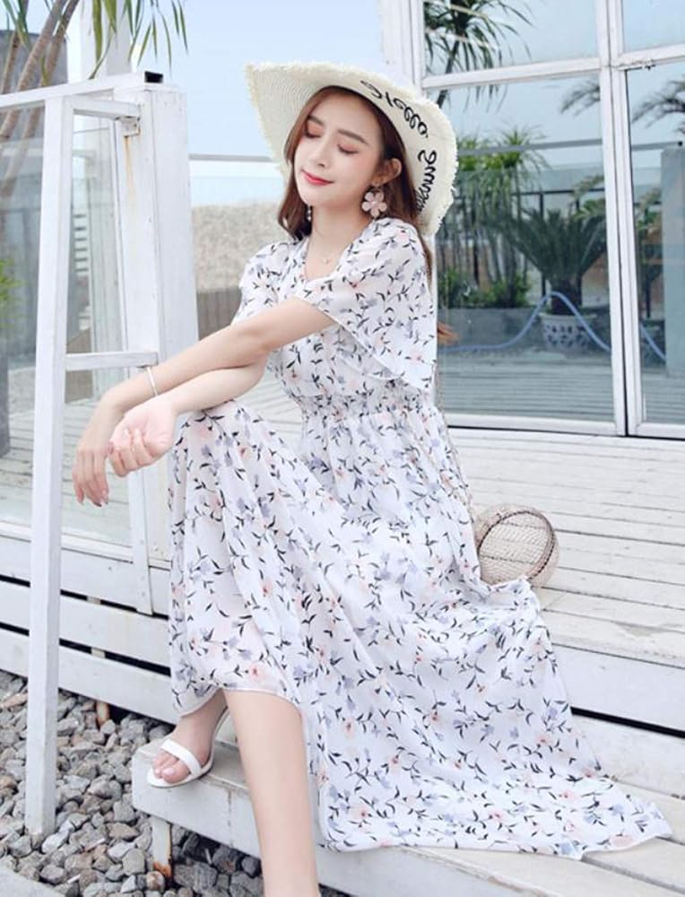 ふんわり フラワー シアー シフォン ロング ゆったり ワンピース 楽天市場】ロングワンピース レディース 花柄 Aライン シフォン