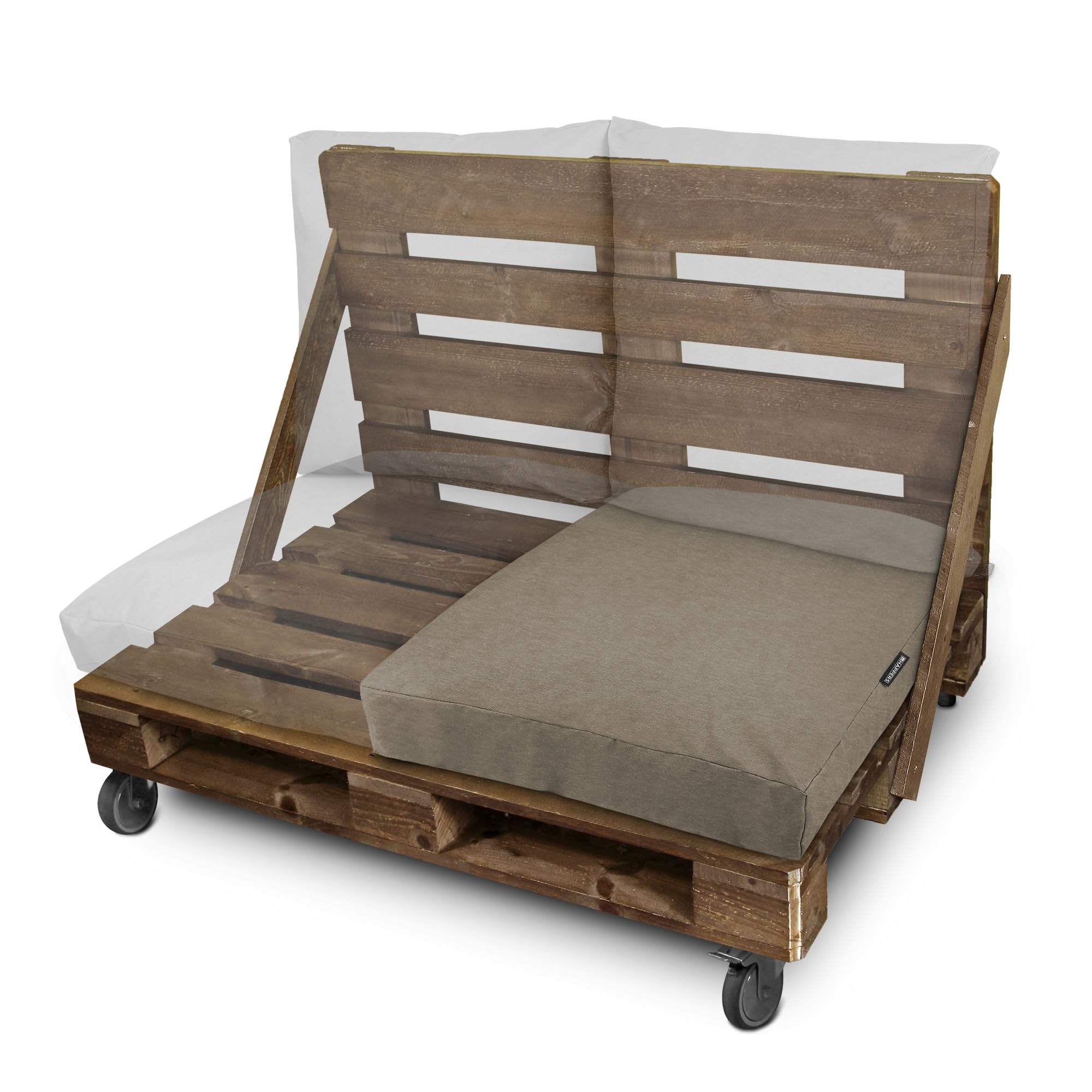 Happers Cuscino da Pavimento Naylim Mate Impermeabile Multifunzione per Esterni, Panca e Pallet - Comfort e Versatilità in un unico Cuscino Sabbia 60x80