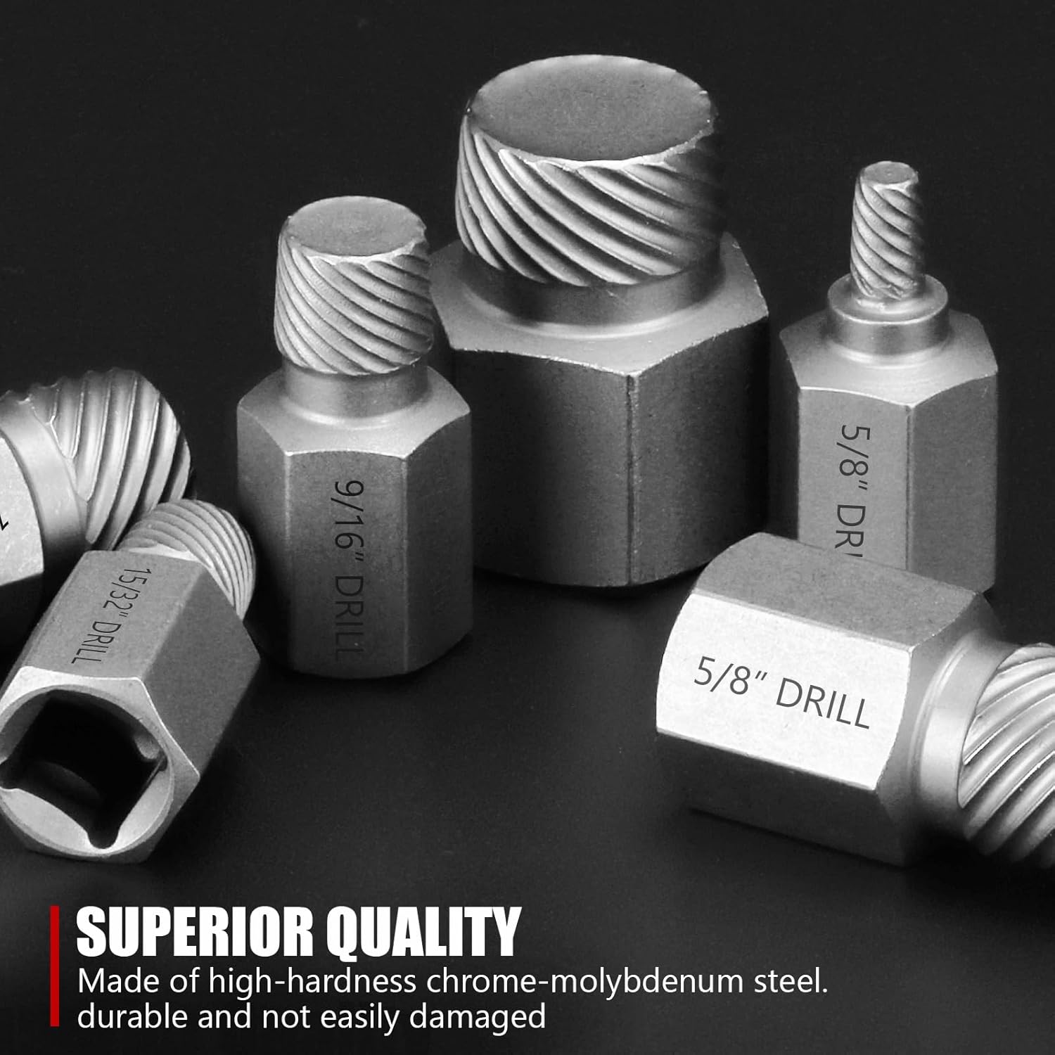 27-Piece Screw Extractor Set and 16-Piece Locking Lug Master Key Set