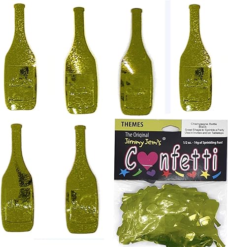 Miniatura 3 de Botella de champán de confeti dorado - 2 bolsas de media onza (1 oz) #9300 Q01
