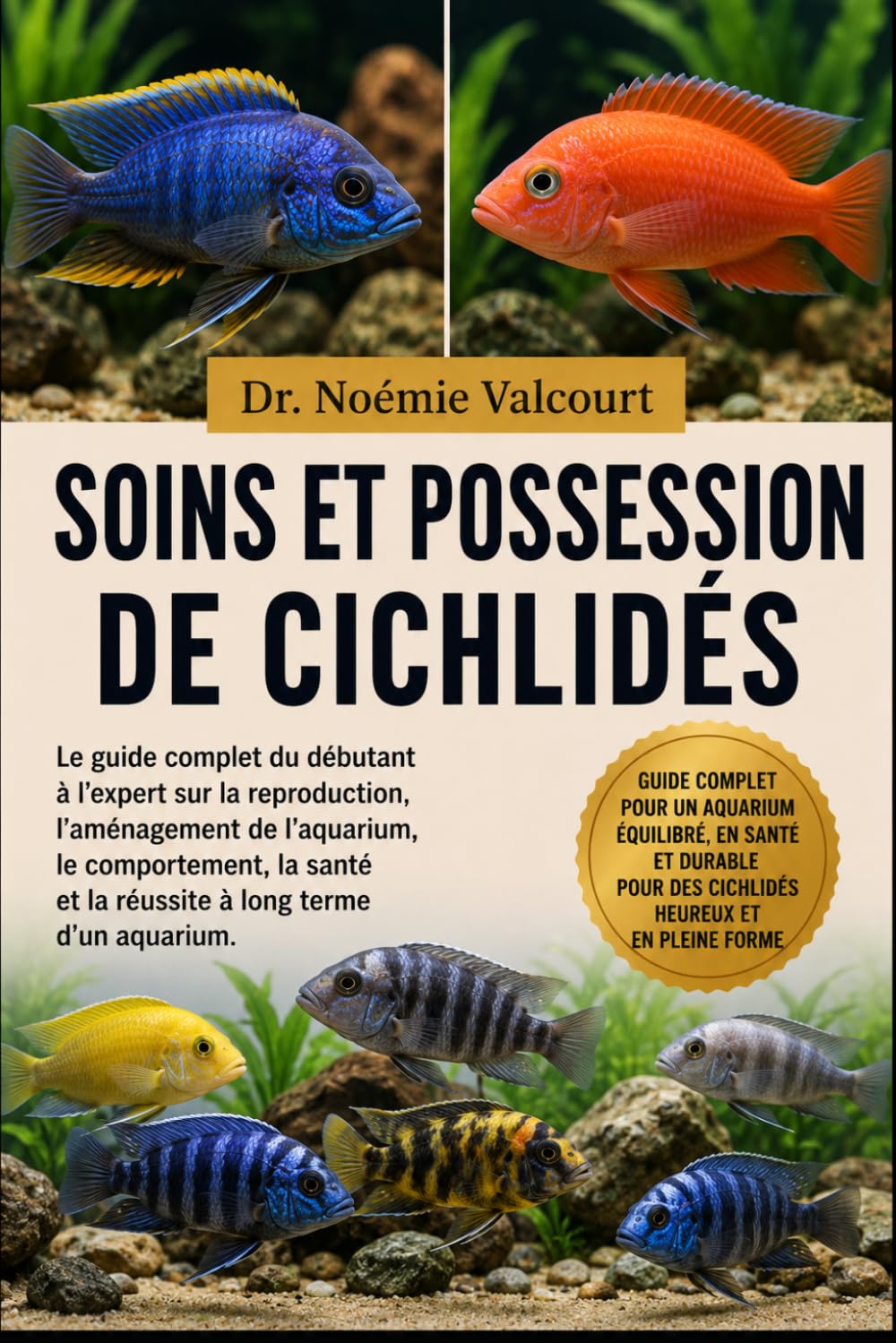 SOINS ET POSSESSION DE CICHLIDÉS: Le guide complet du débutant à l'expert sur la reproduction, l'aménagement de l'aquarium, le comportement, la santé ... à long terme d'un aquarium. (French Edition)