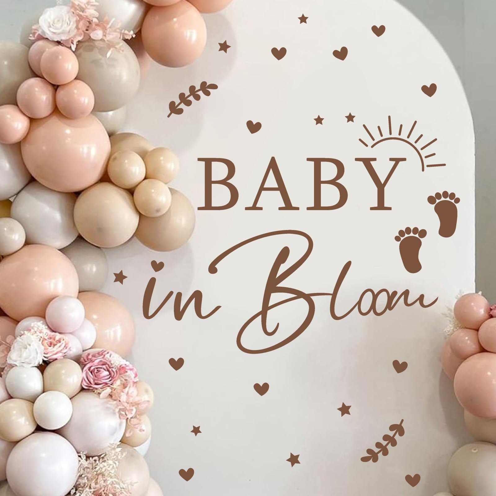 Baby Shower Backdrop Decal - 'A Little Cutie Is On The Way' Wall Sticker For Gender Reveal