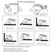 Vista 7 de Hi Lo - Herramienta de medición de inspección para soldador cubital + medidor de soldadura de borde de mordida V-WAC + kit de medidor de leva