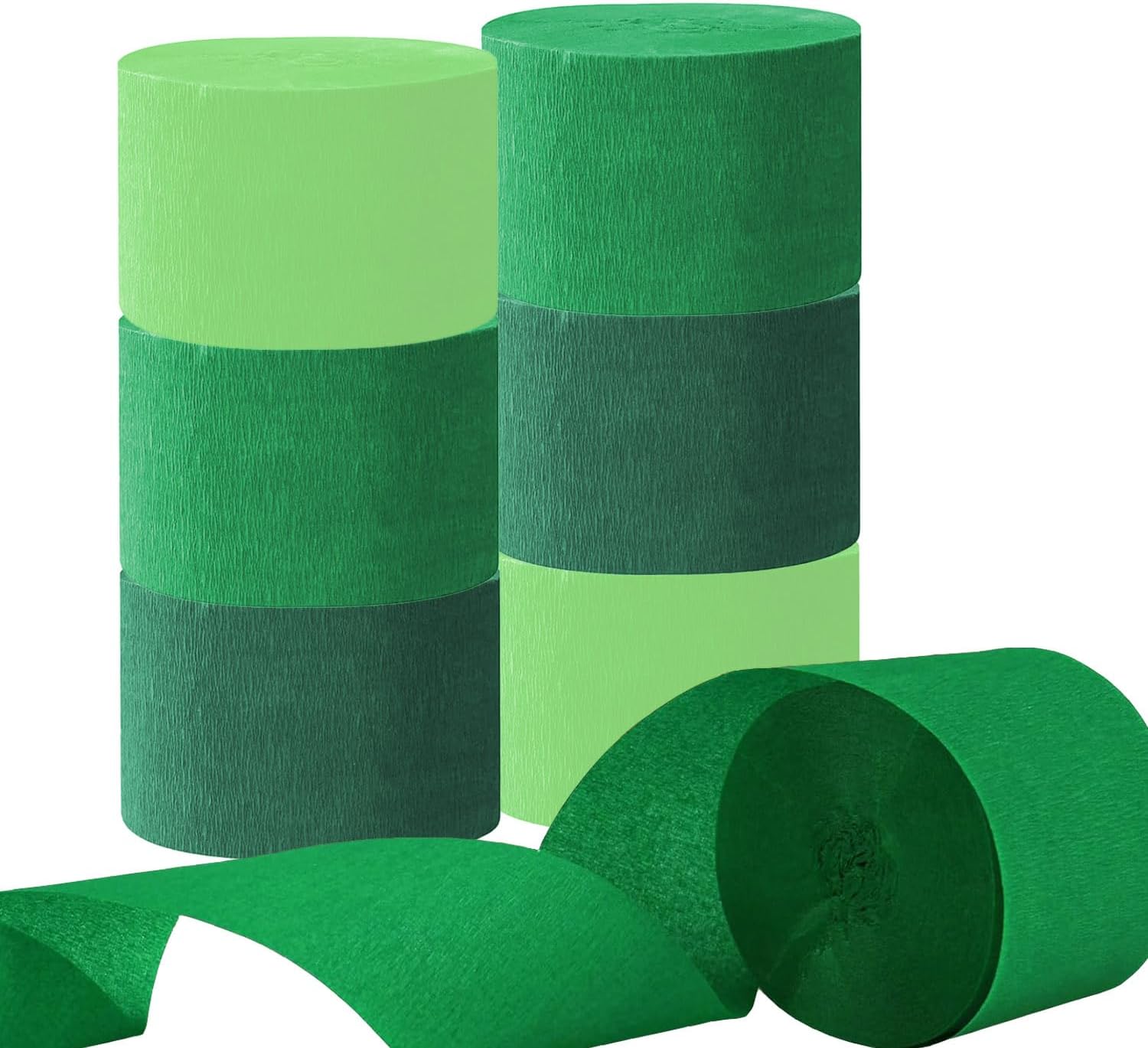 6 Rouleaux De Banderoles En Papier Crépon Doré Pour Fête D