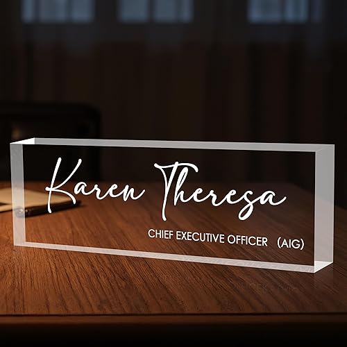 Miniatura 42 de Placa de nombre de oficina personalizada, regalos personalizados para mujeres y hombres, regalos de agradecimiento para empleados, jefes, jamaica