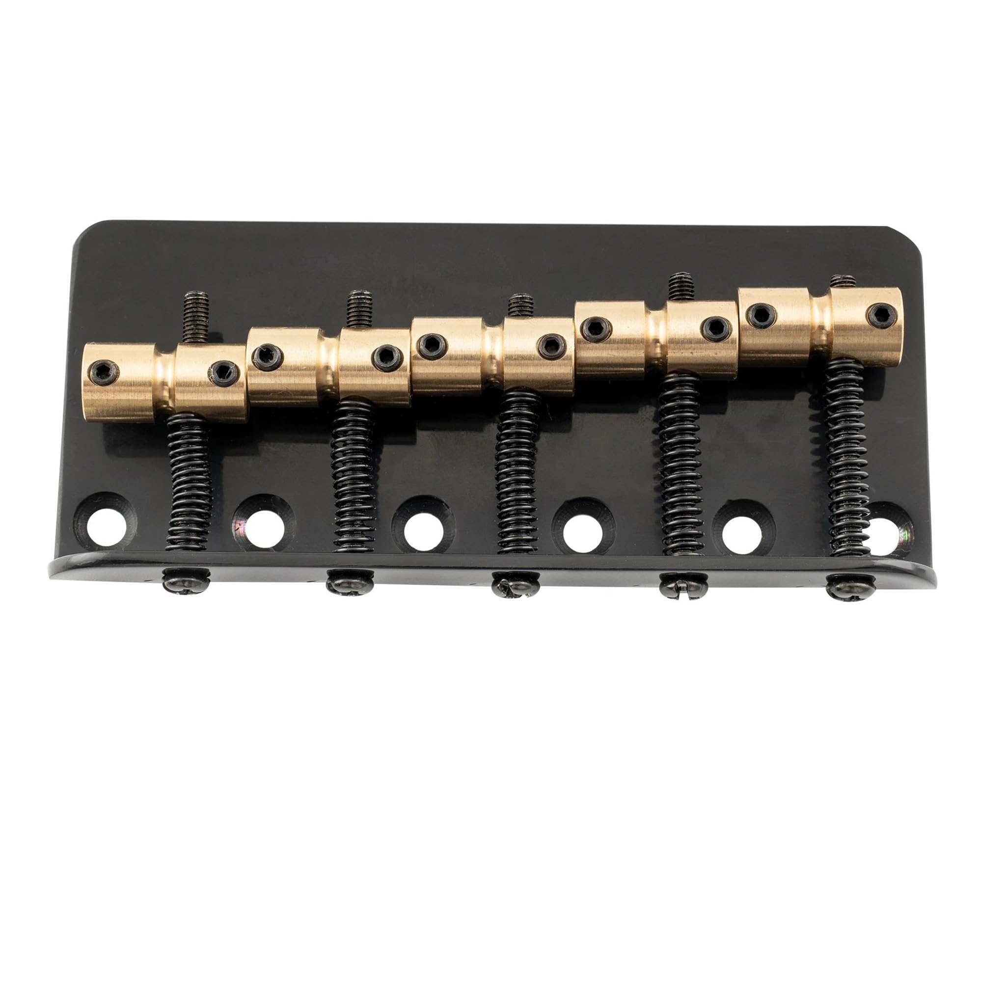 Ponte Per Basso A 5 Corde Standard Classico Da 18 Mm Con Sella In Ottone E Piastra In Acciaio Chitarra Bridge(Bk)