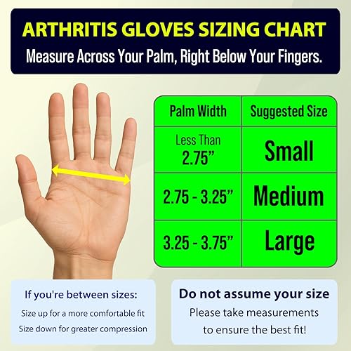 Miniatura 6 de BLITZU Guantes sin dedos para hombre, guantes de compresión para artritis para mujeres, guantes de mecanografía, guantes de artritis para mujeres