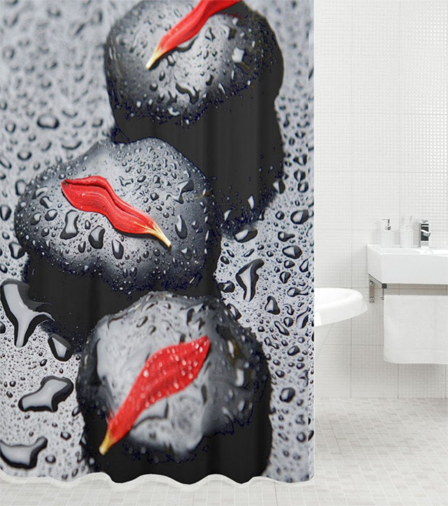 Sanilo Shower Curtain Elegance 180 x 200 cm, Waterproof, Anti-Mould, with 12 Rings