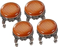 Vista 1 de 4 piezas de mini taburetes de casa de muñecas, muebles de casa de muñecas en miniatura accesorios a escala 1/12, taburete redondo retro para casa