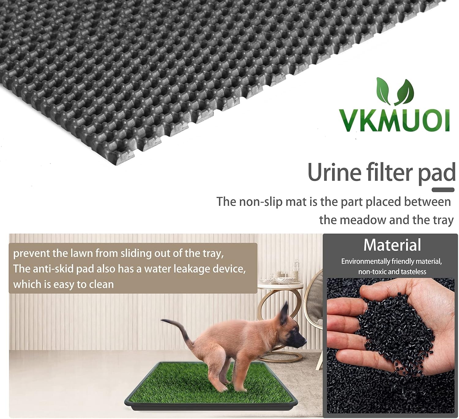 Buy VKMUOI Dog Grass Pads with Tray Fake Grass for Dogs to Pee On