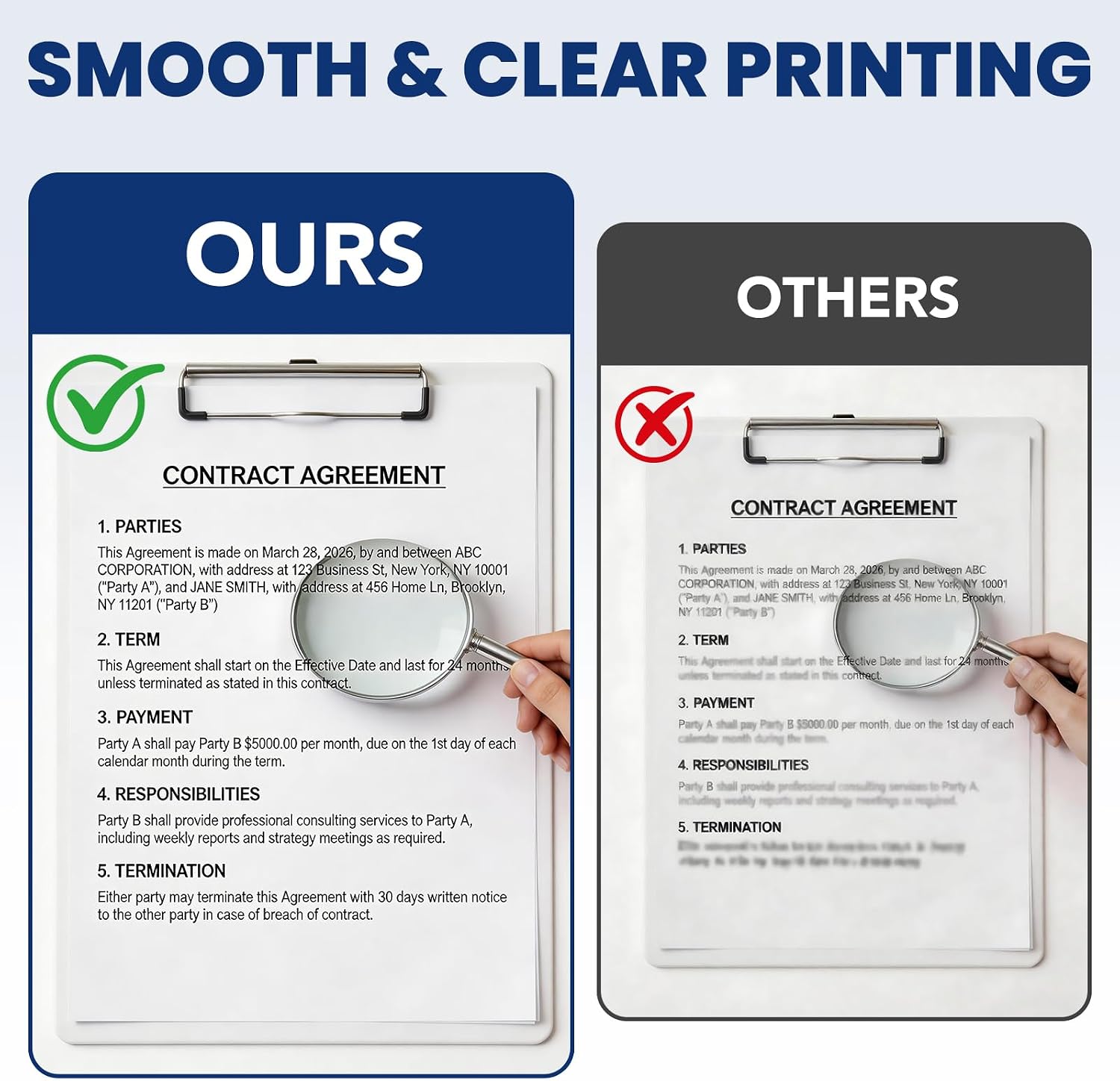 100 Sheets Thermal Printer Paper, 8.5in x 11in US Letter Size image 4