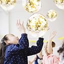Party Propz Golden Confetti Balloons for Decoration - 30 Pcs Confetti Balloons for Decoration | BirthDay Decorations, Balloons for Birthday Decoration (Confetti) gallery image