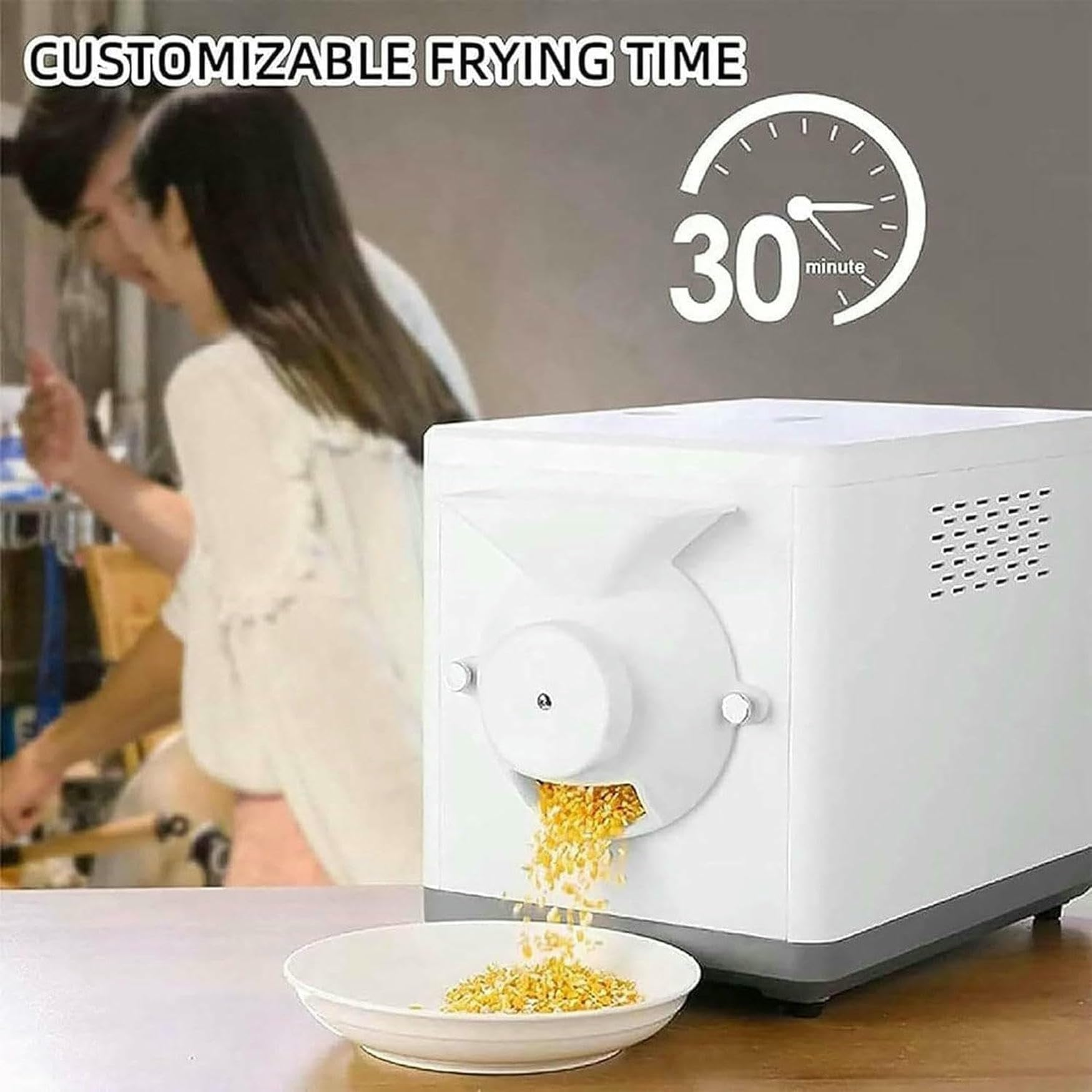 Tostador De Cereales Eléctrico De Escritorio, Panadero De Granos De Café Giratorio Commerciale Intelligente De 1600 W con capacità De 1500 G, Temperatura De 100-250 ℃