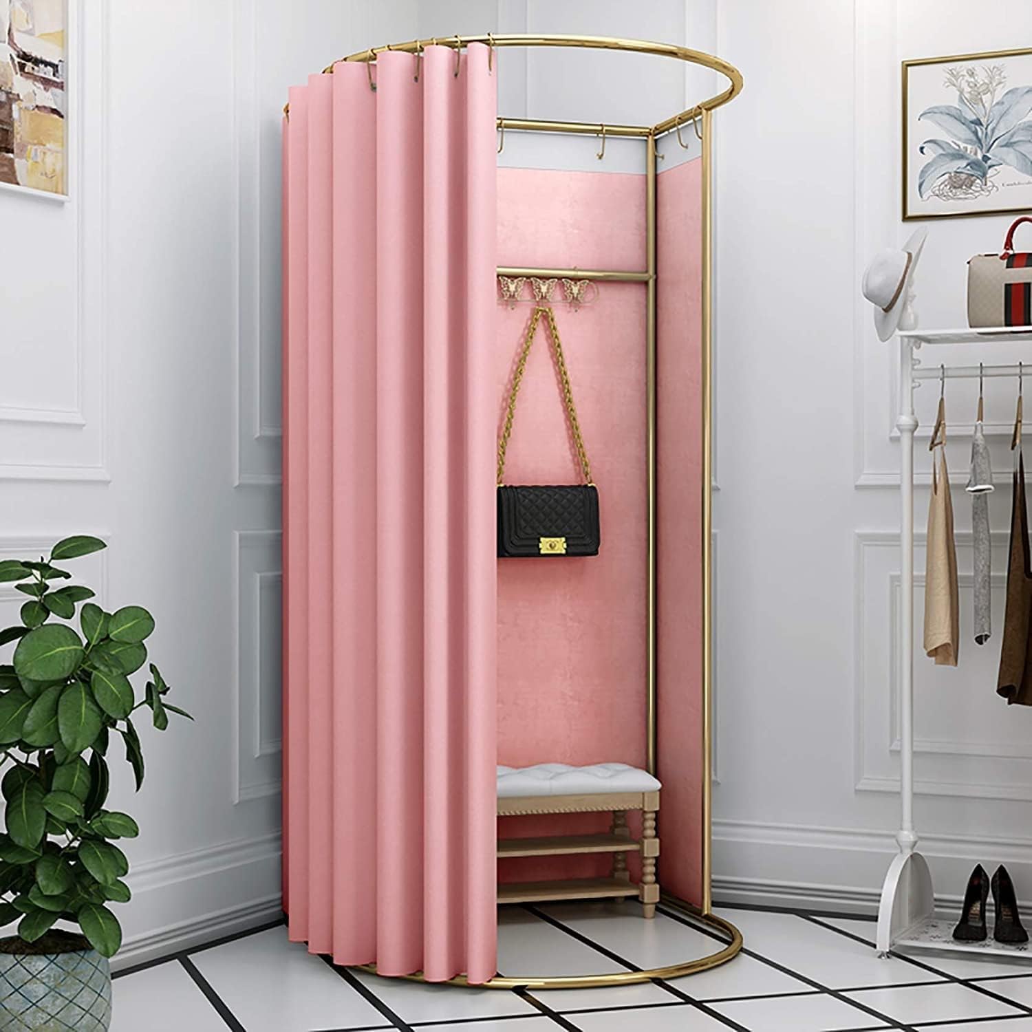 Cabine d'essayage mobile temporaire opaque pour préserver l'intimité