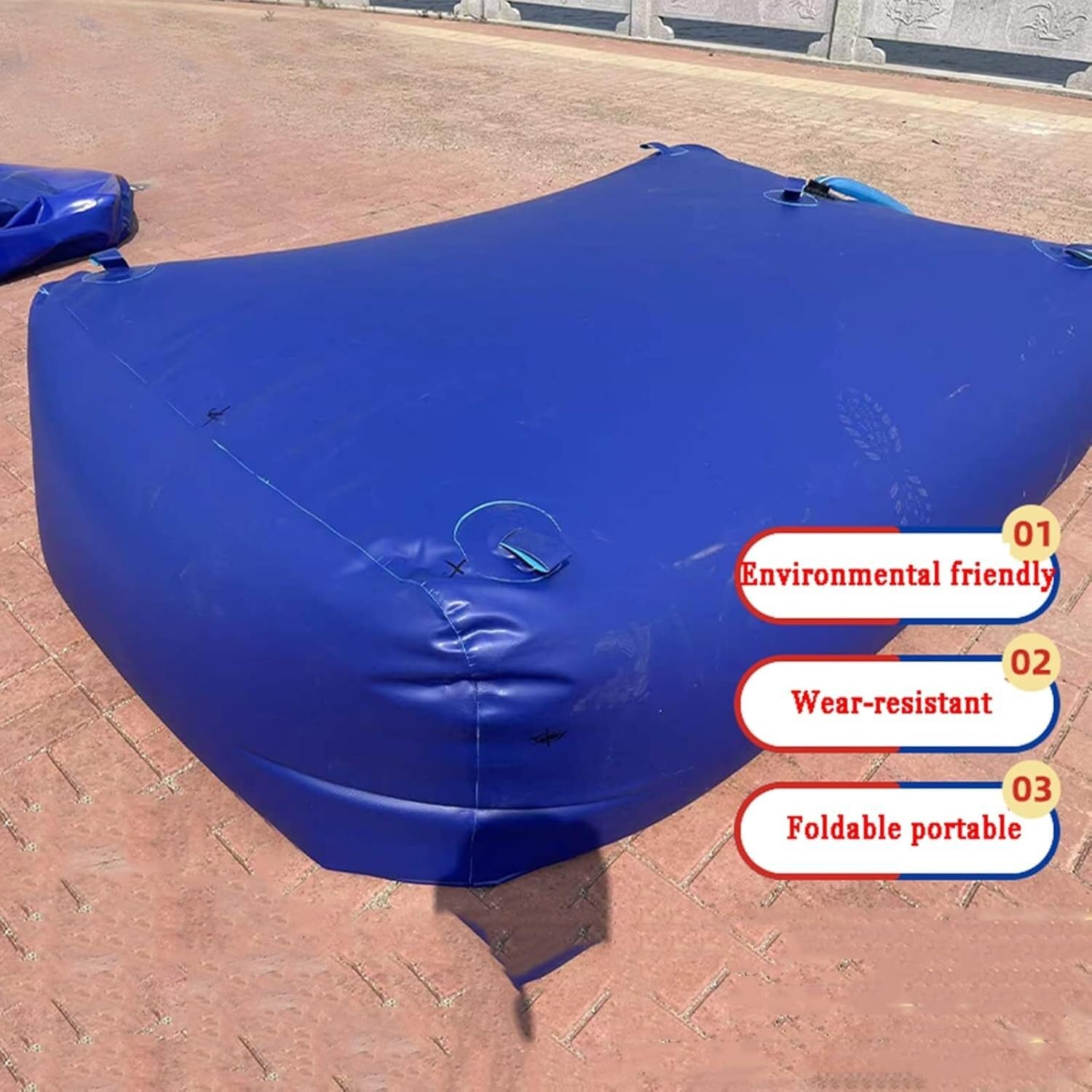 Borsa for la conservazione 'Acqua, Serbatoio di stoccaggio di liquidi Portatile, Serbatoio di stoccaggio 'Acqua di Emergenza for Campeggio all'aperto 1x0,7x0,35 M