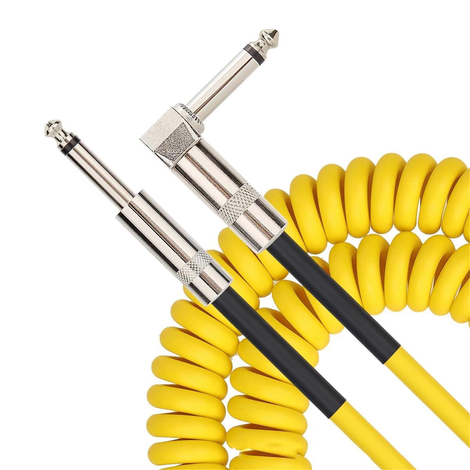 Kabel Do Gitary Kable 6,5 Mm 1/4 Cala Do Gitary Elektrycznej Basowej 5 M Pozłacane Ekranowane Niski Poziom Hałasu(Yellow)