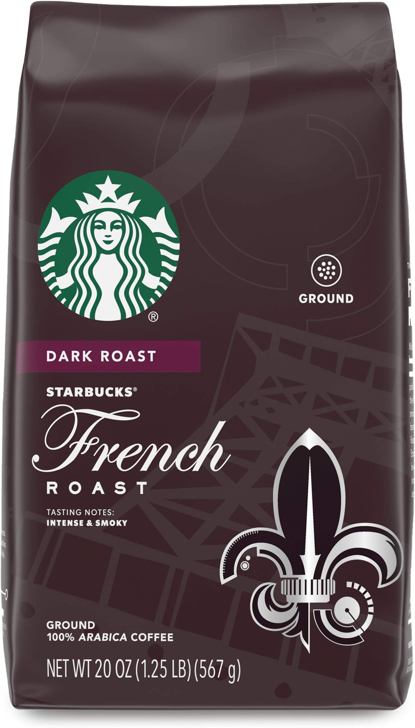 Starbucks Dark Roast Ground Coffee — French Roast — 100% Arabica — 1 bag (20 oz.)