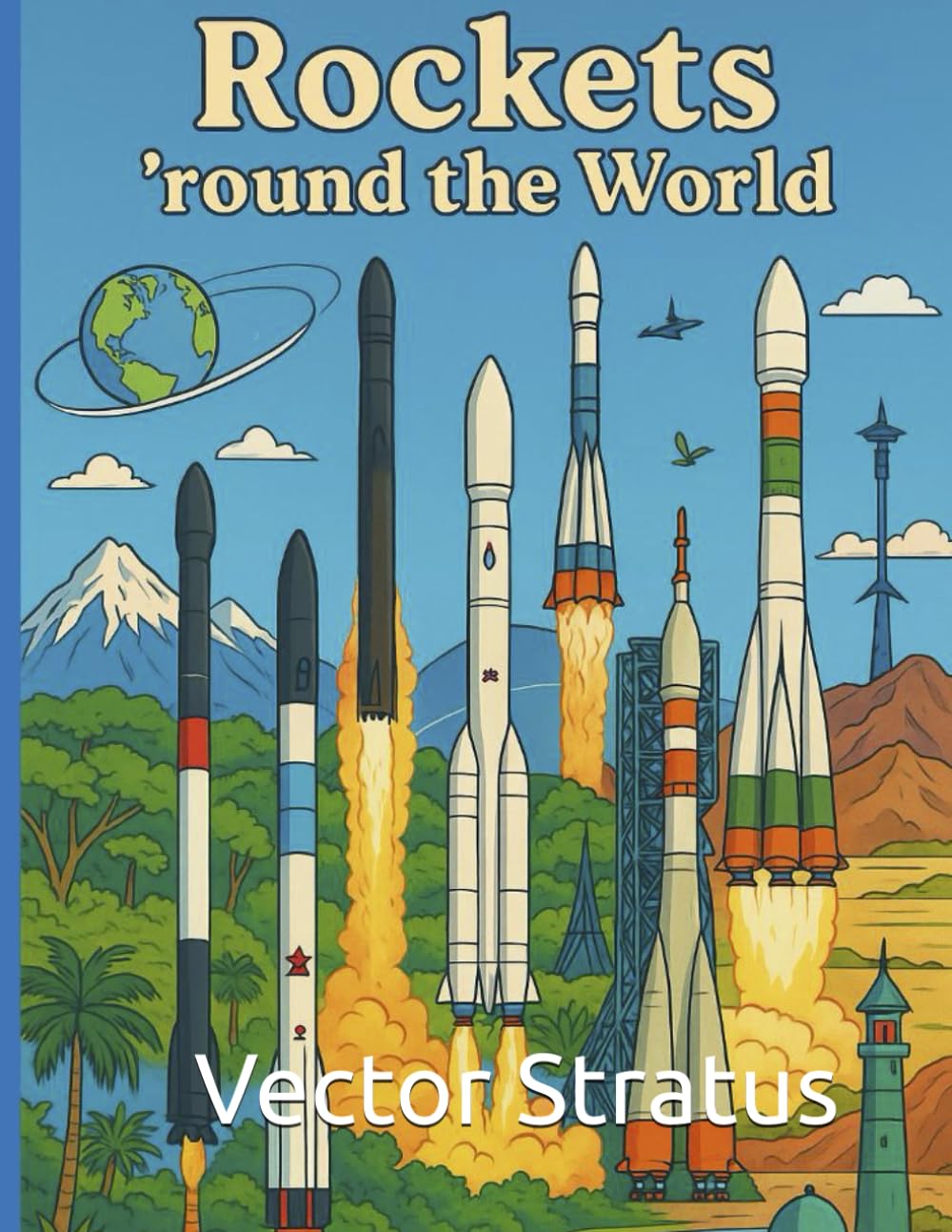 Rockets 'Round The World: A STEM Coloring Book Featuring Real Rockets from SpaceX, NASA, ESA, ISRO, and More