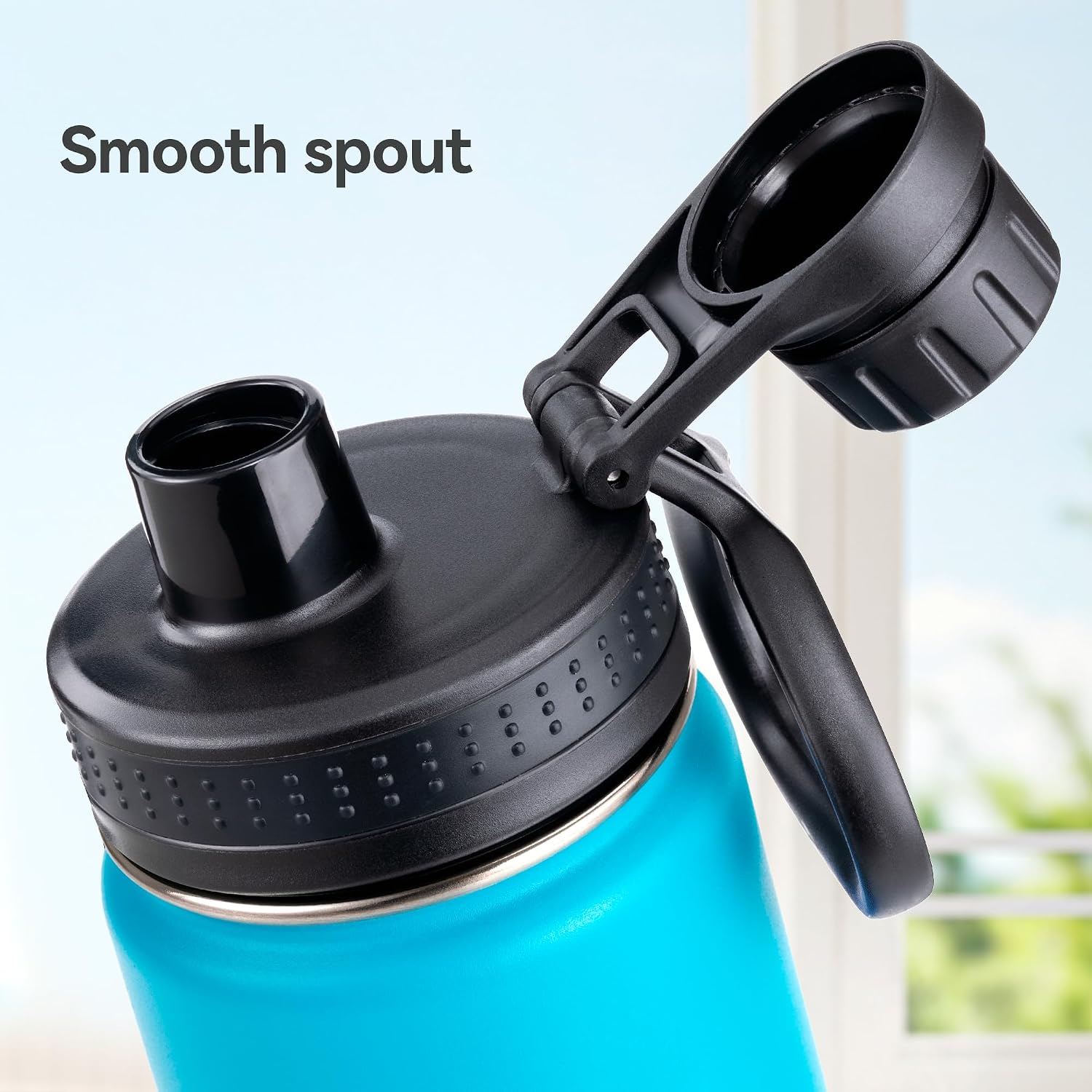 Lid Replacement for Thermoflask 14 oz 16 oz 18 oz 24 oz 32 oz 40oz, Spout Lid Only Compatible With the Brand of Thermoflask Wide Mouth Bottles 100% Leak Proof Replacement Lids, BPA Free