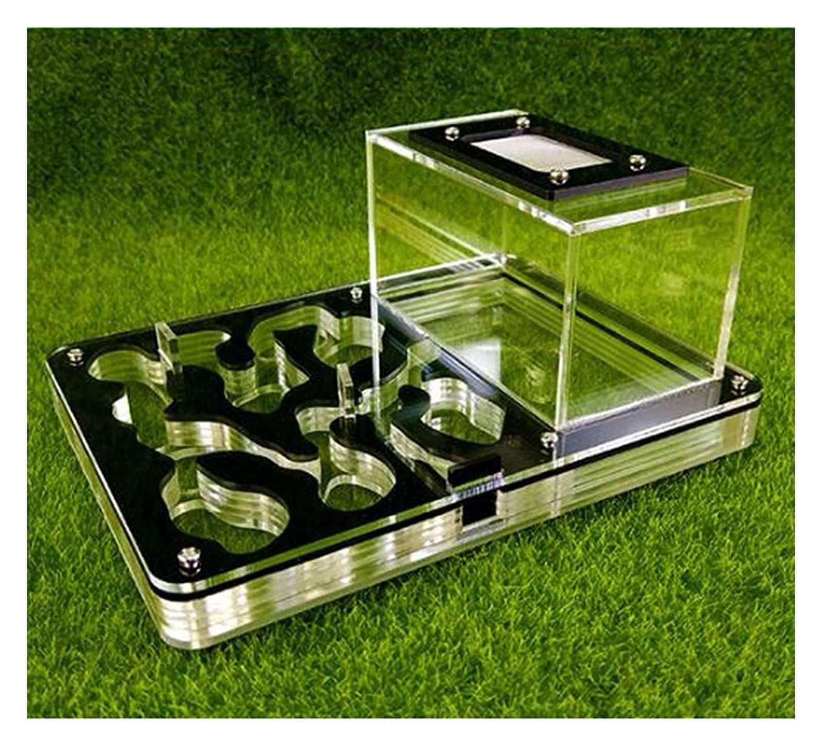 Farma Mrówek Akrylowa Farma Mrówek Kreatywna Rozwijaj Zainteresowanie Nauką Zamek Gniazdo Terrarium(Black)