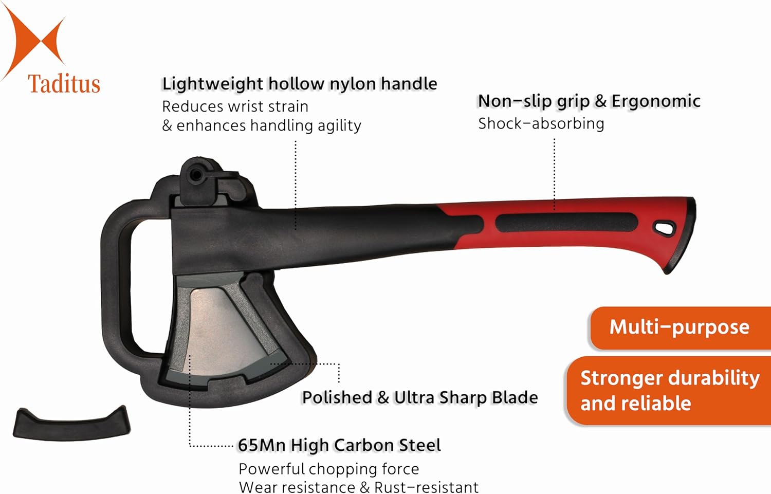 Hollow Nylon Handle Felling Axe 380mm 800g