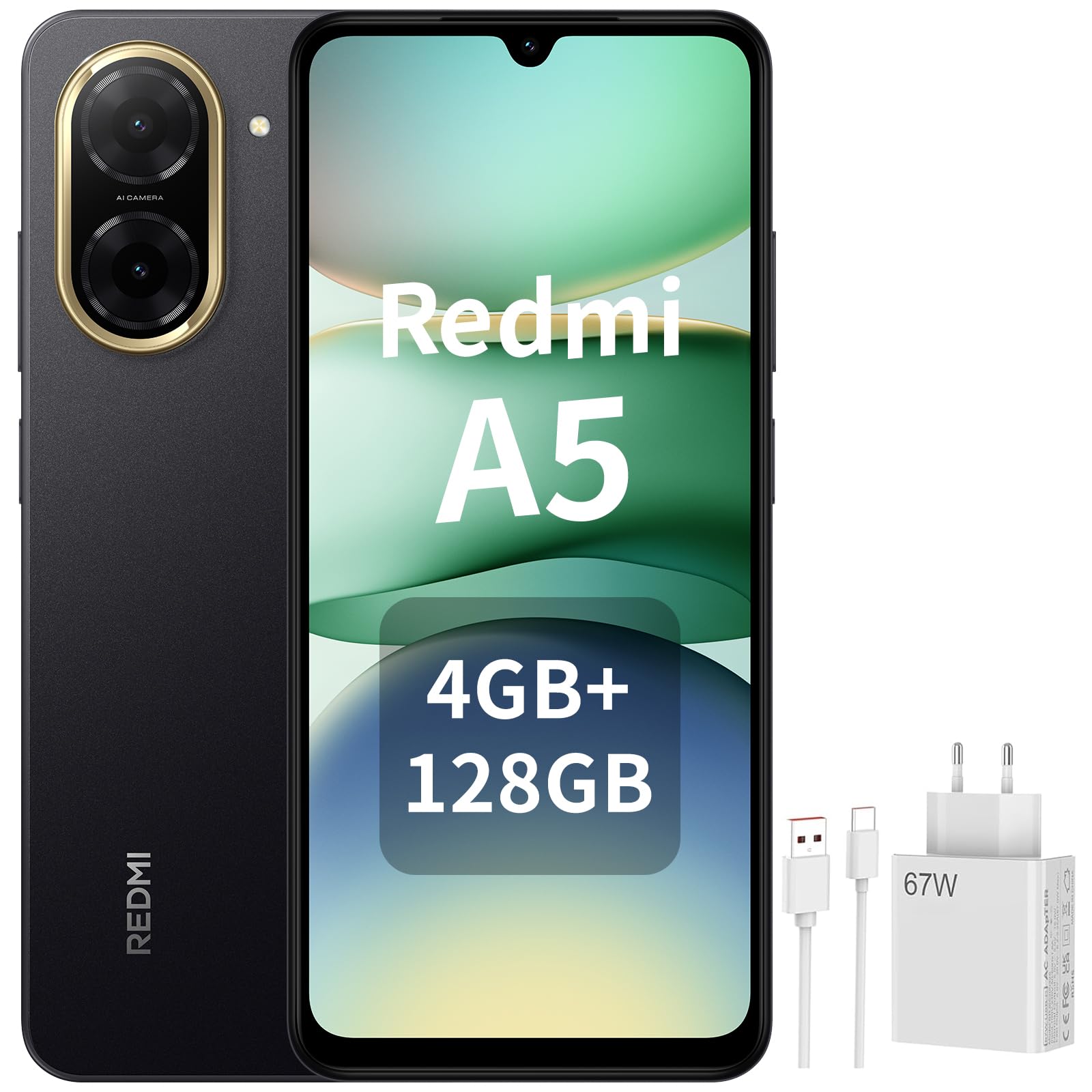 Xiaomi Redmi A5, Dual, 128GB 4GB RAM, Midnight Black : Amazon.com