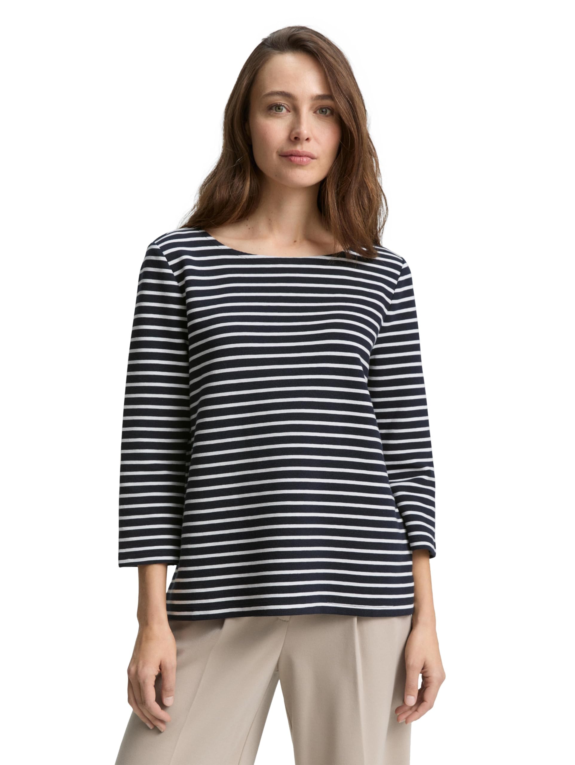 Tom Tailor Damen T-Shirt mit Struktur