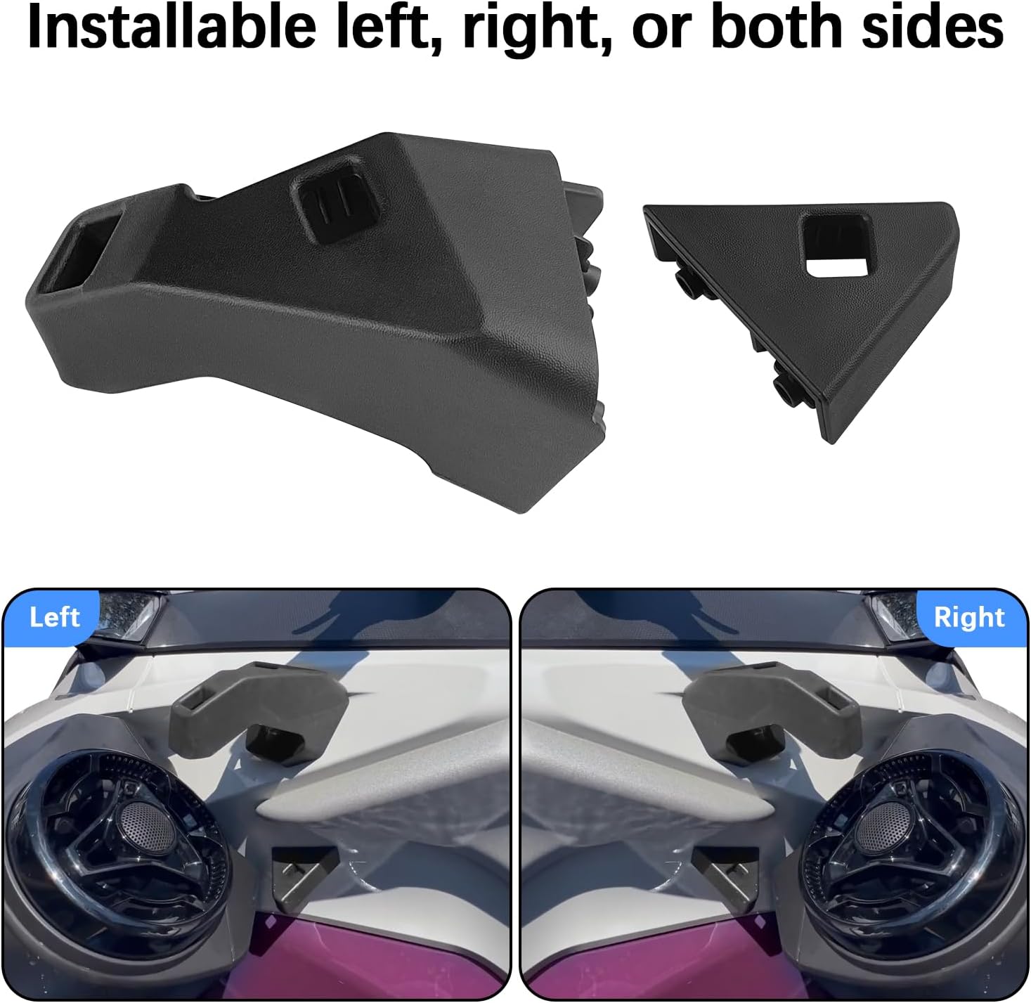 2-Pack Front Left & Right LinQ Supports Compatible with Sea-Doo RXT / Wake Pro / Fish Pro, Replacement for OEM 295100948 & 295100949, Direct-Fit Mounting Brackets