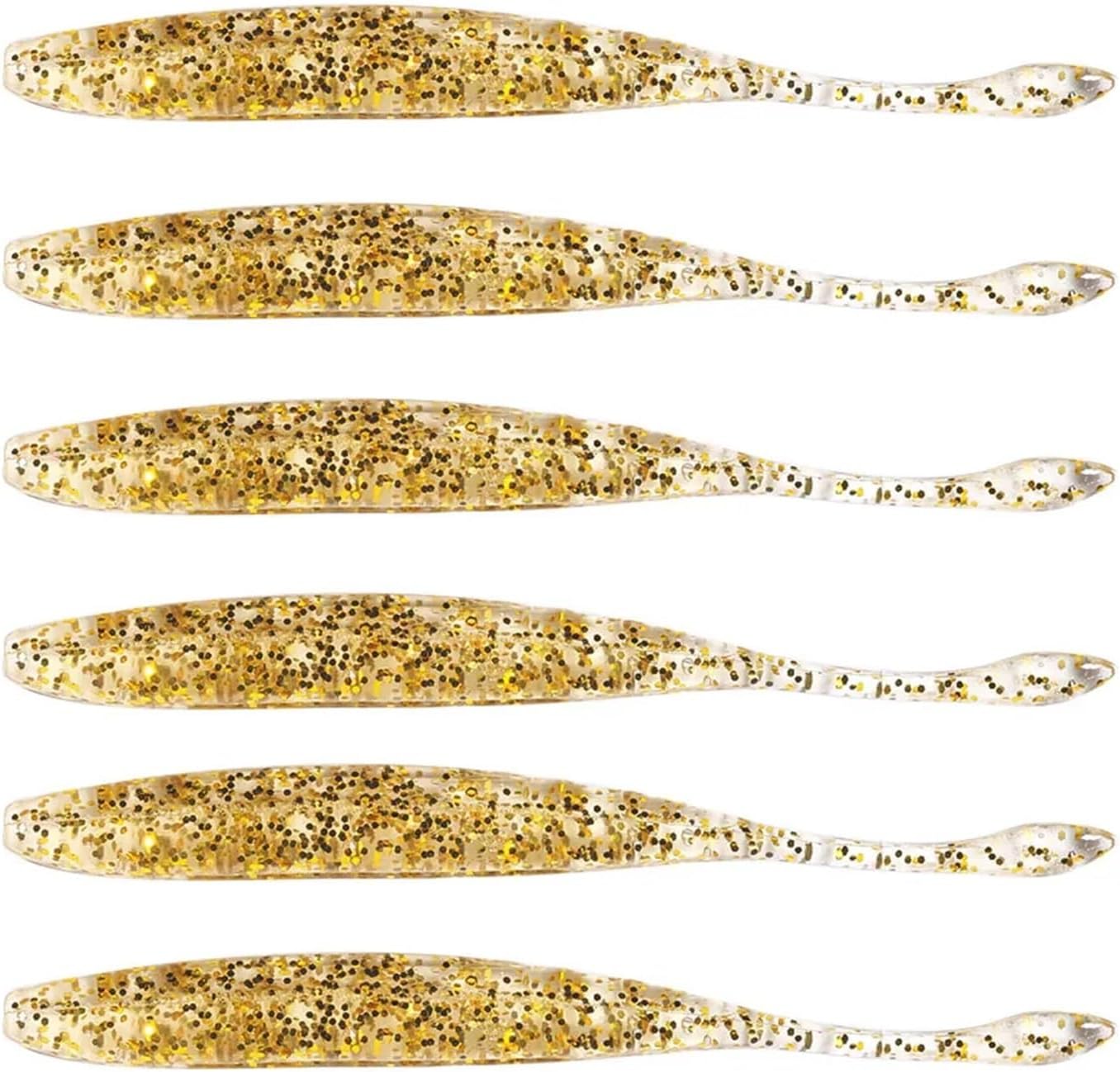 6Pcs Soft Swimbait Wobblers Ocean Rock Tan of Bait Silicone Lures Rubber Soft Baits 9.5Cm-3.1g (Color : 2)