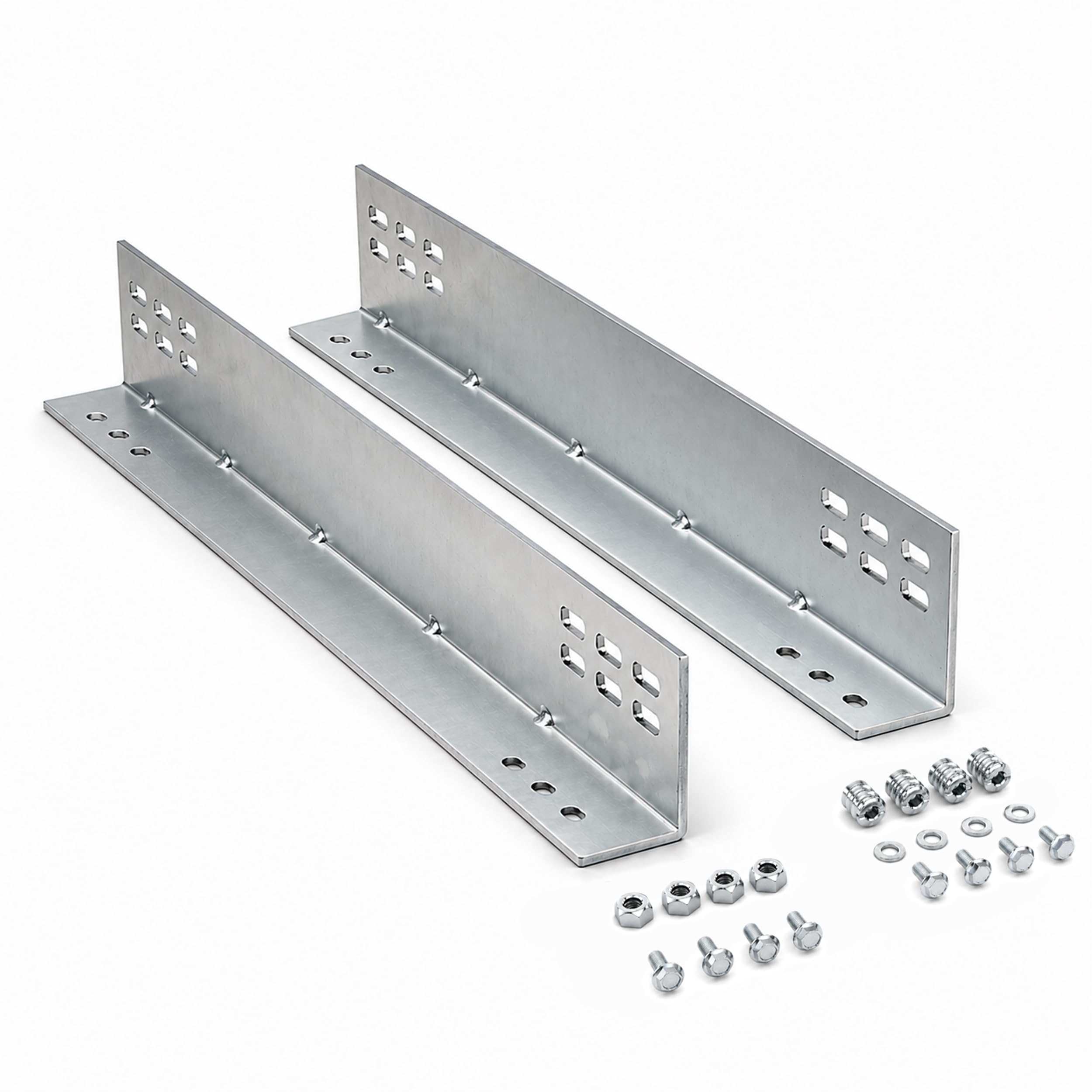 Bodenmontage für Schwerlastauszug 76mm - Montagewinkel für Auszug - Winkelset (Winkel für: 80cm Auszug)