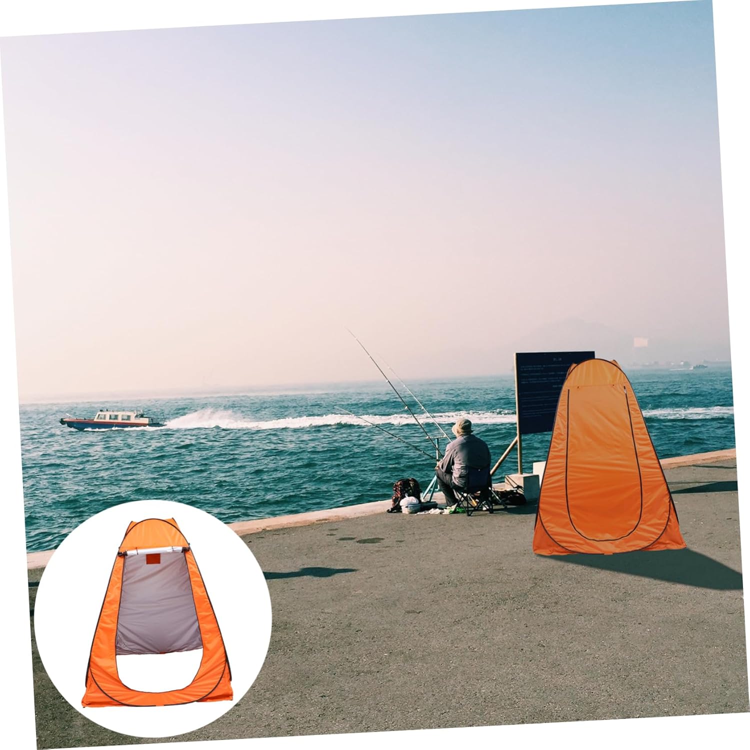 Sosoport Portable Tent for Fishing Camping Quick Tent Automatic Setup Space Windproof Easy Storage