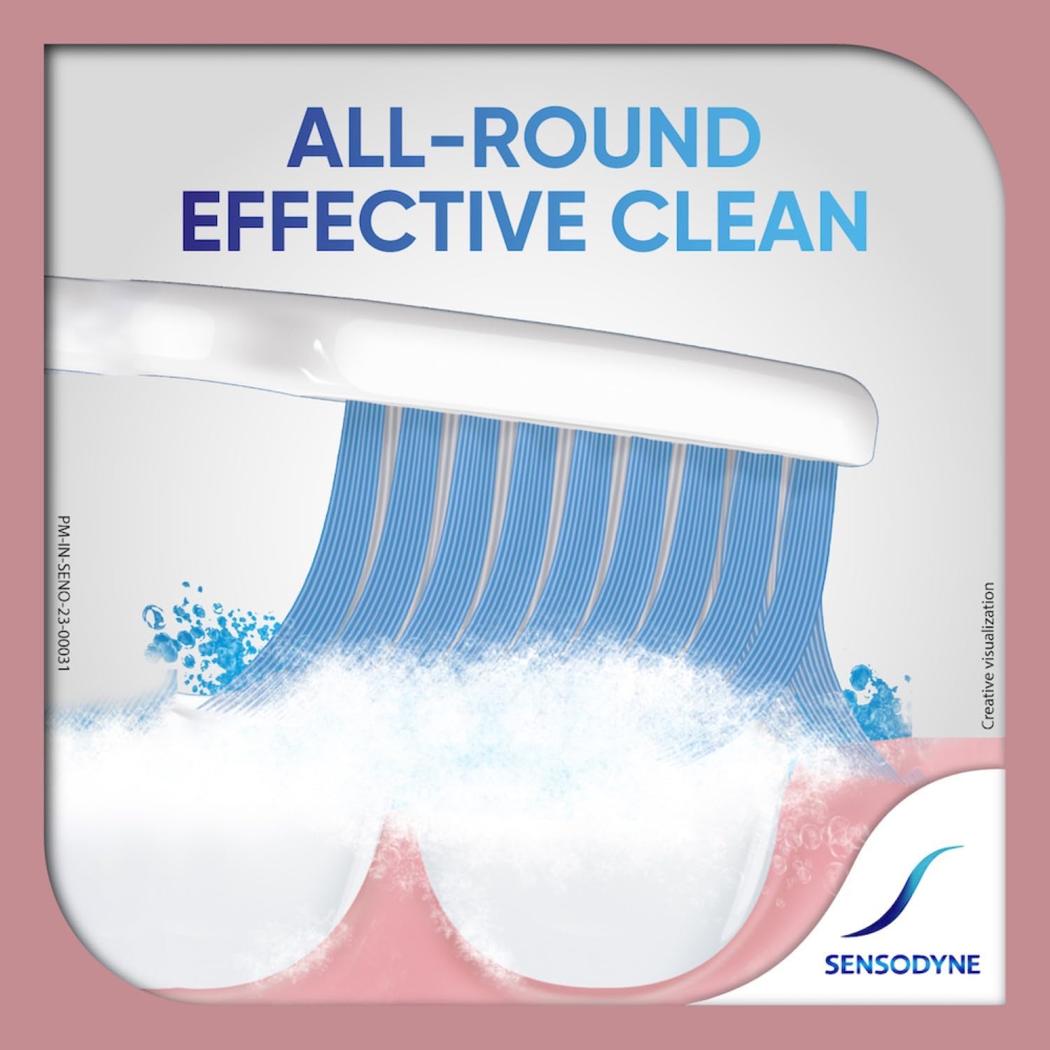 Sensodyne Gentle Care Toothbrush | Soft End Rounded Bristles Toothbrush for Sensitive Teeth | Ergonomic Grip | Effective Cleaning | Pack of 2, manual, Adult, White product image 7