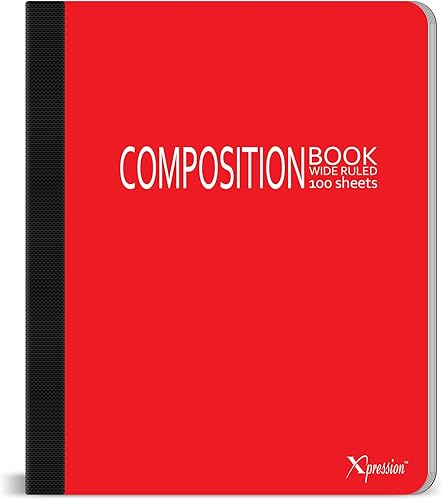 Miniatura 6 de iScholar Xpression - Cuaderno de composición de varios colores, rayas anchas, 9.75 x 7.5 pulgadas, 100 hojas, cubiertas de colores surtidos (59100)