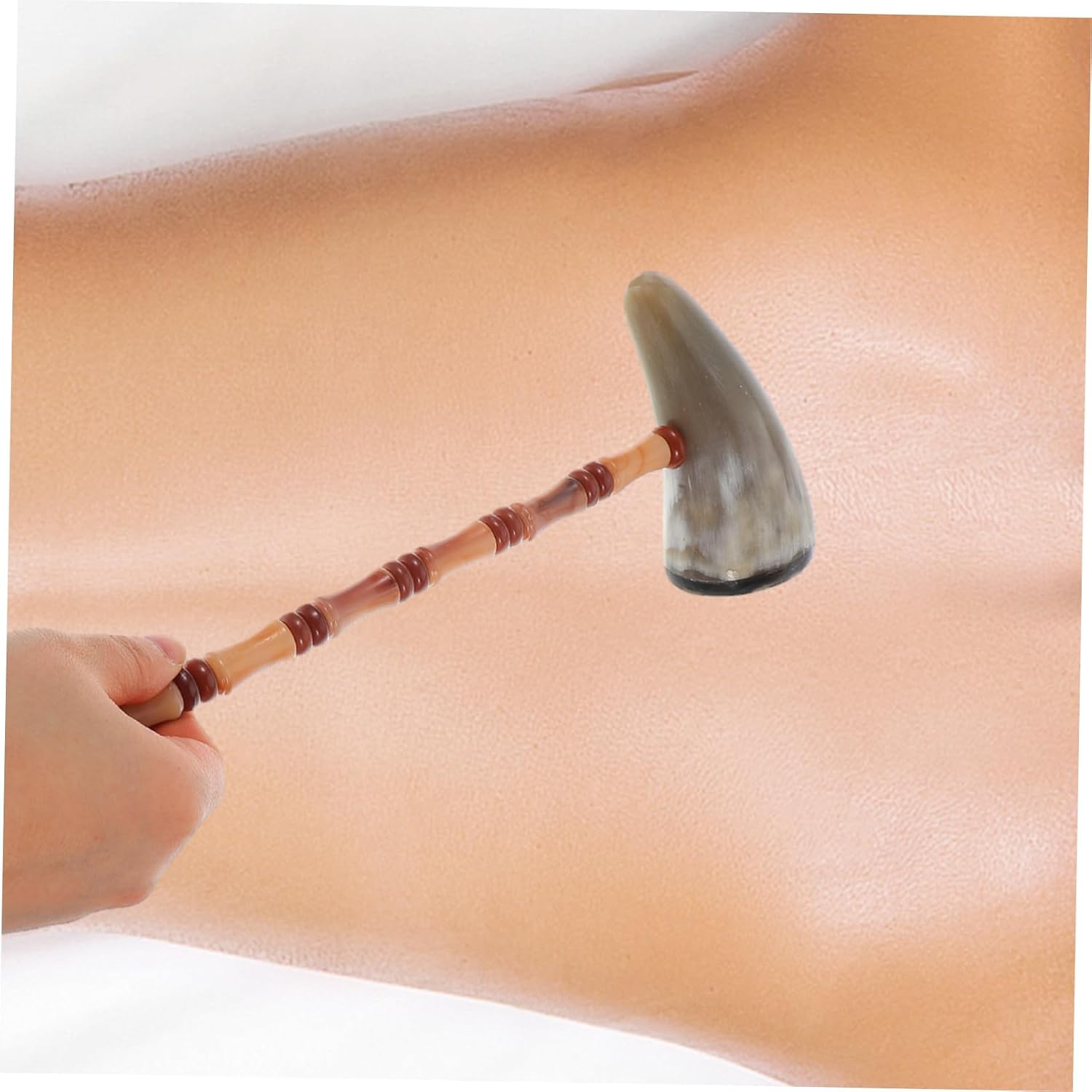Natural Ox Horn Back Scratcher and Manual Massager Long Handle Itch Relief Tool for Skin Portable for Home Office Travel Safe Natural Material with Unique Design