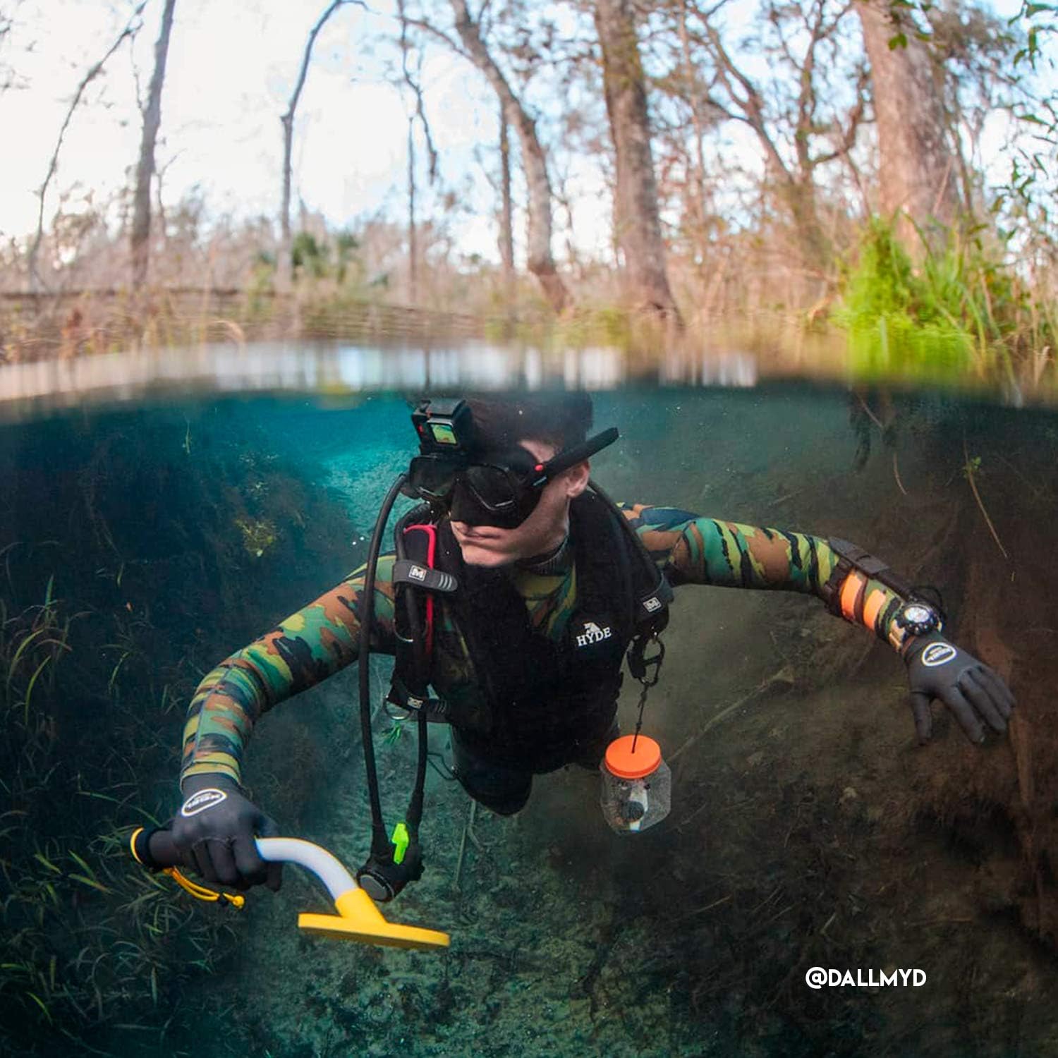 OCTOMASK - Frameless Dive Mask w/Mount for All GoPro Hero Cameras for Scuba Diving, Snorkeling, Freediving