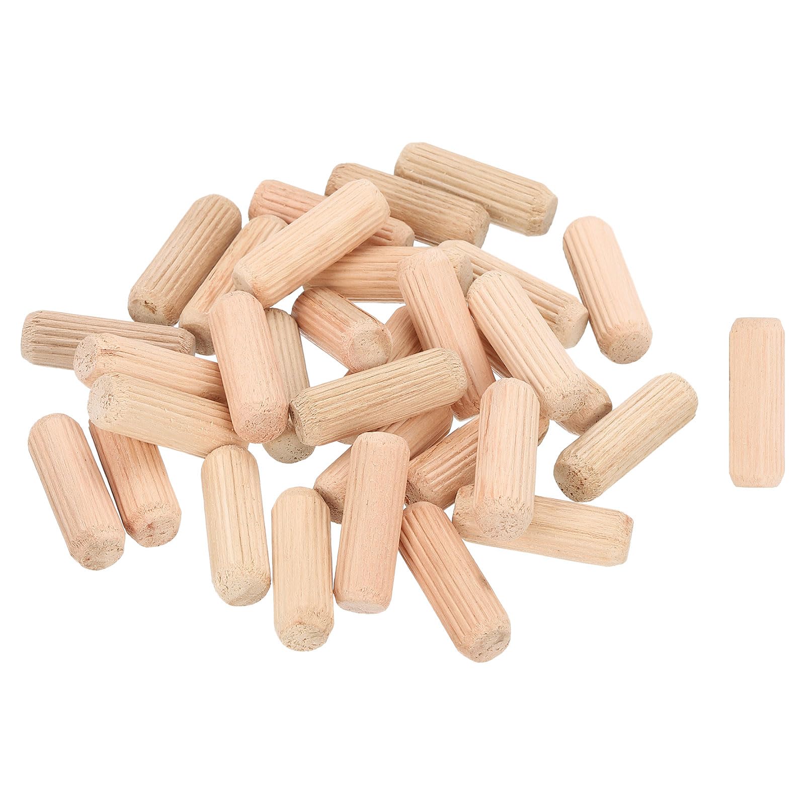Wooden Dowel Pins - 100 Pack for Woodworking -12