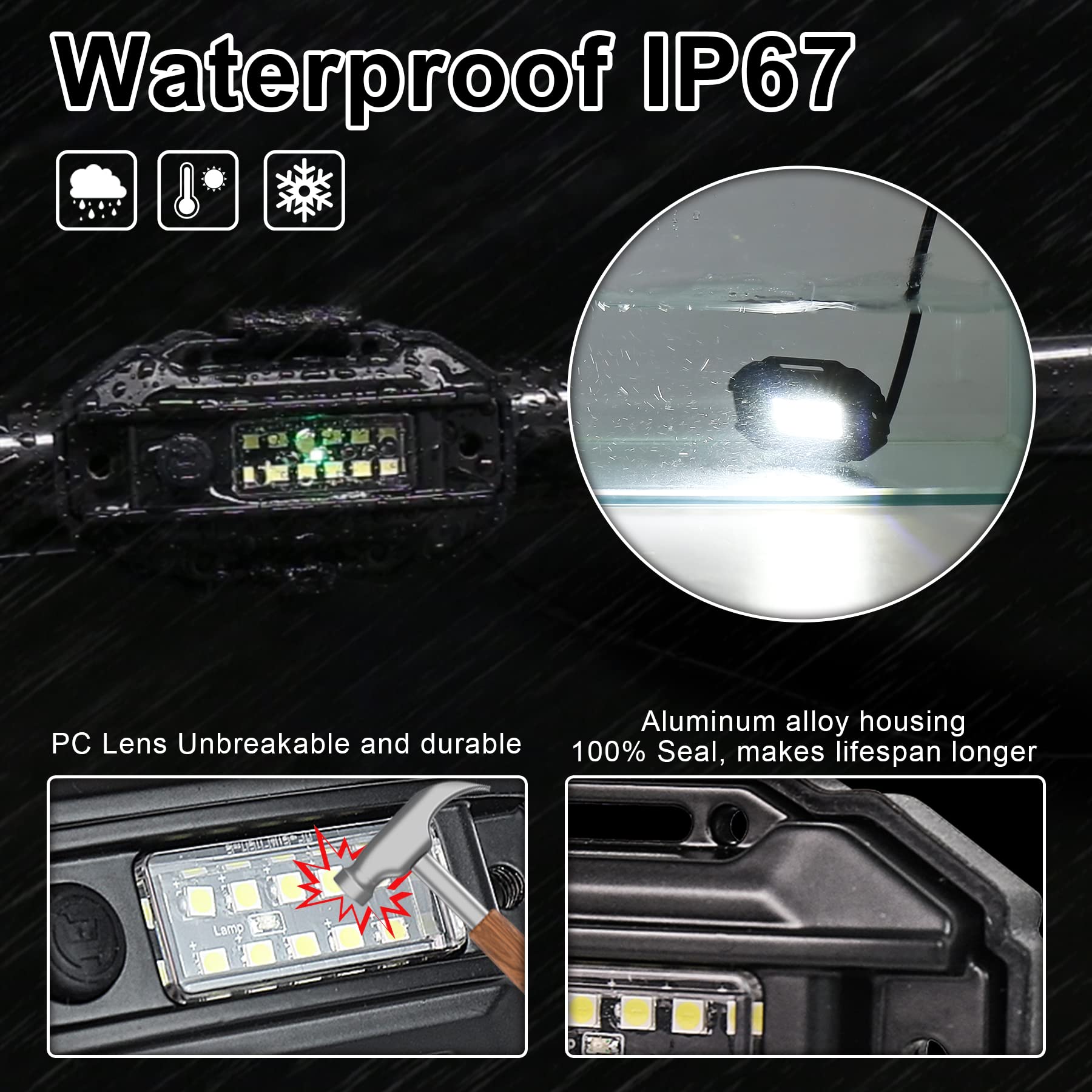 Amazon.com: ZJUSDO UTV Dome Light, Universal Roll Bar LED Dome