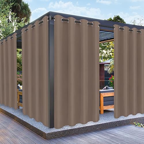 PureFit - Cortinas impermeables para exteriores, resistentes a la intemperie, rayos UV y decoloración, para patio, glorieta y más, privacidad y